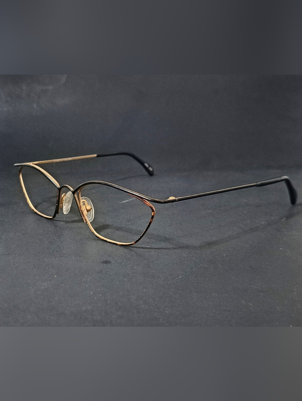 Conquistador MR6 21A Eyeglass Frame Black Tortoise On Gold Women Made In Germany